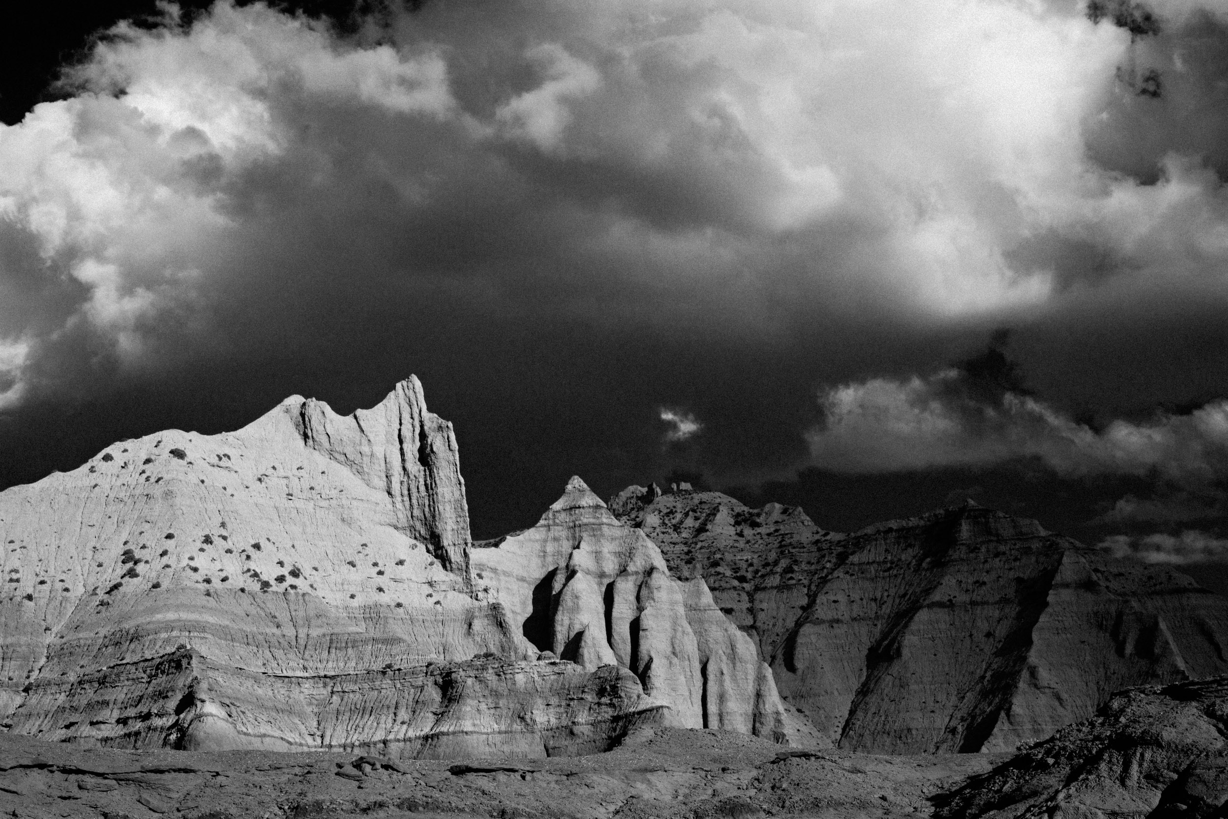 Cragged peaks light up in the afternoon’s light following a southern Utah storm